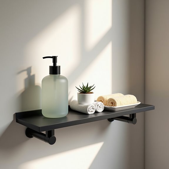 shelves enhance bath organization