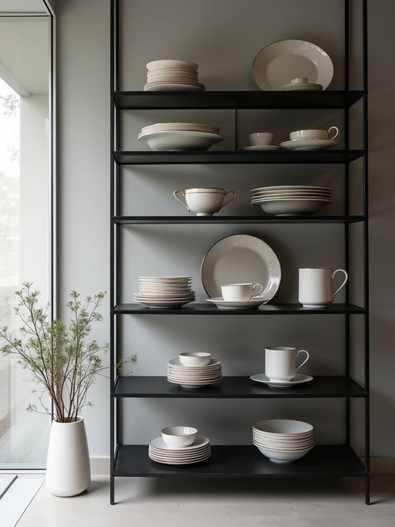 showcase fine china elegantly