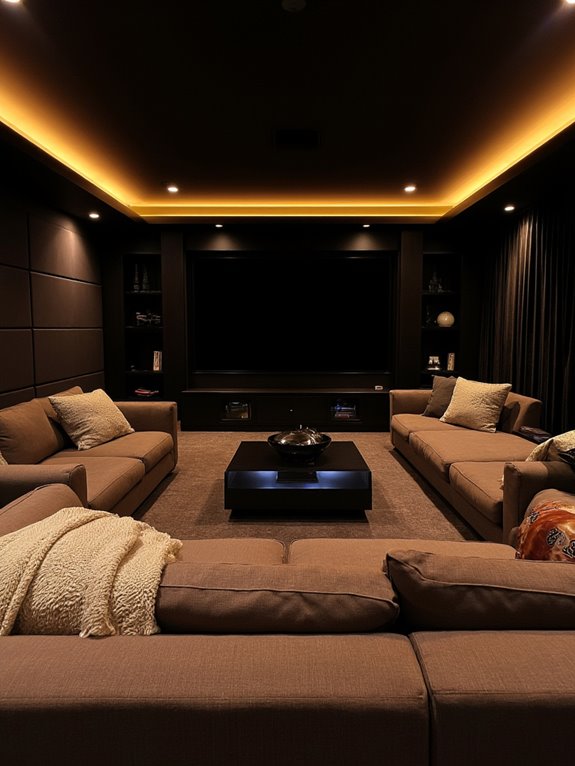 soundproofed basement cinema room