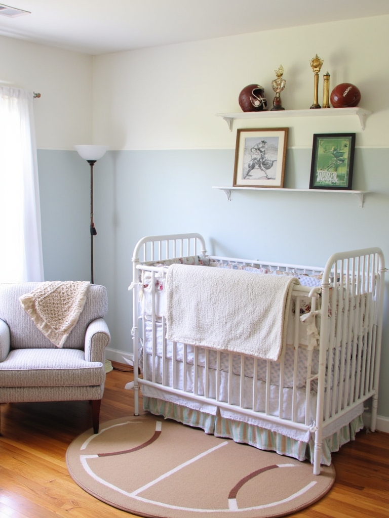 sports inspired nursery design