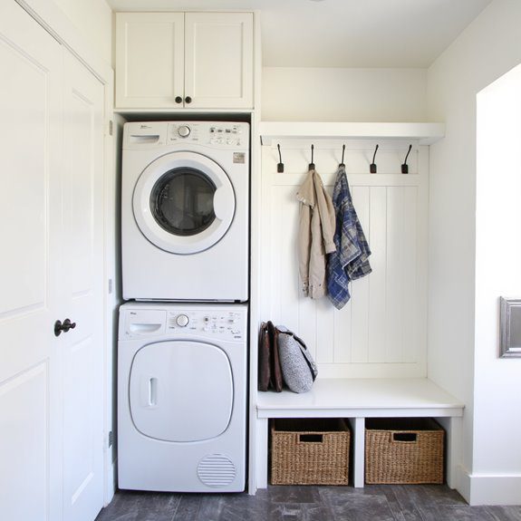 stacked appliances save space