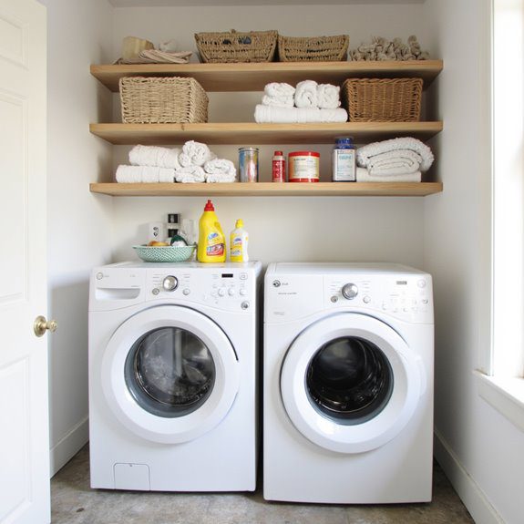 stylish and practical laundry organization