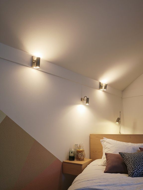 stylish angled ceiling lighting