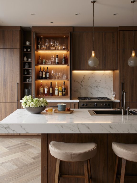 stylish concealed drink station