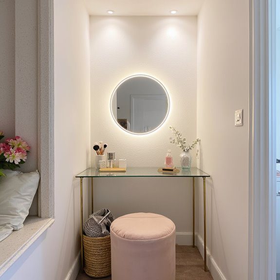 stylish corner vanity solutions