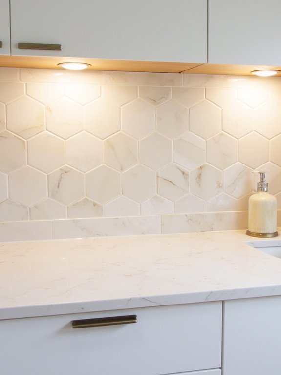 stylish creamy marble tiles