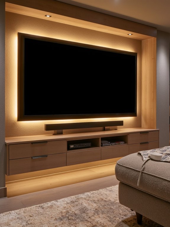 stylish floating console storage
