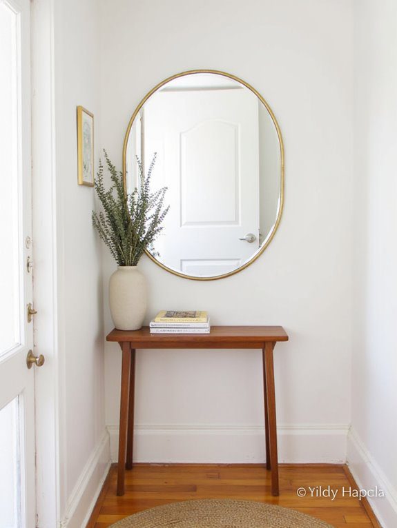 stylish functional entryway mirror