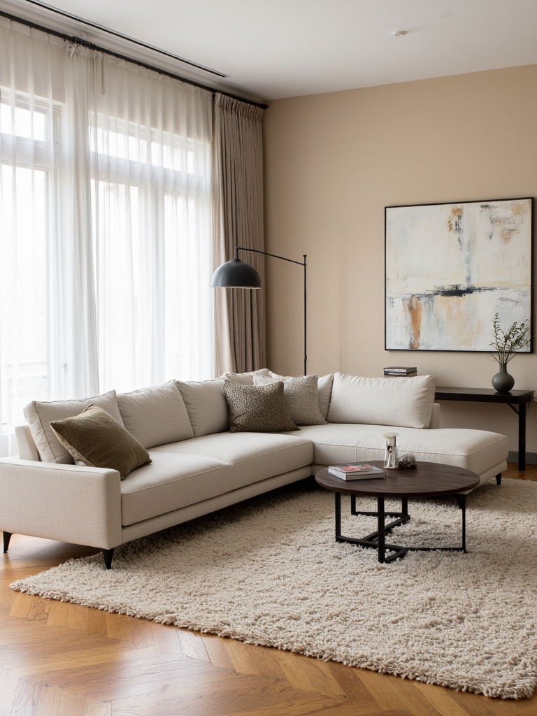 stylish neutral sectional comfort