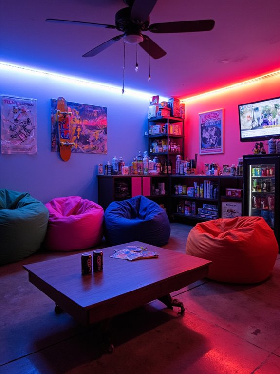 teen garage hangout space