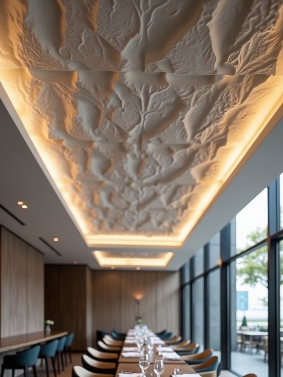 textured ceiling design elegance