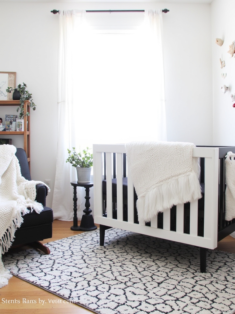 timeless monochrome nursery design