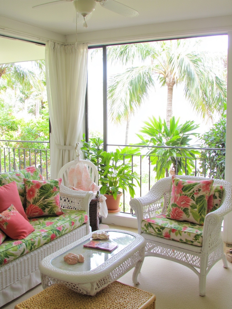 tropical accents enhance decor