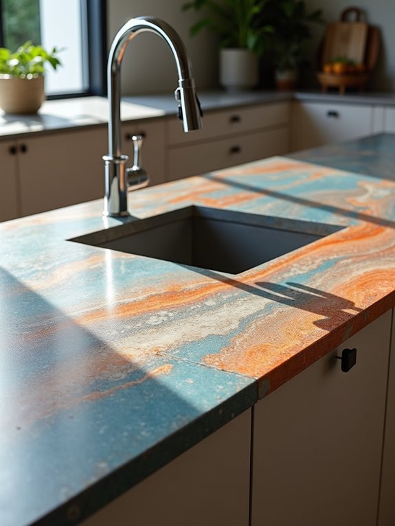 vibrant durable kitchen countertops