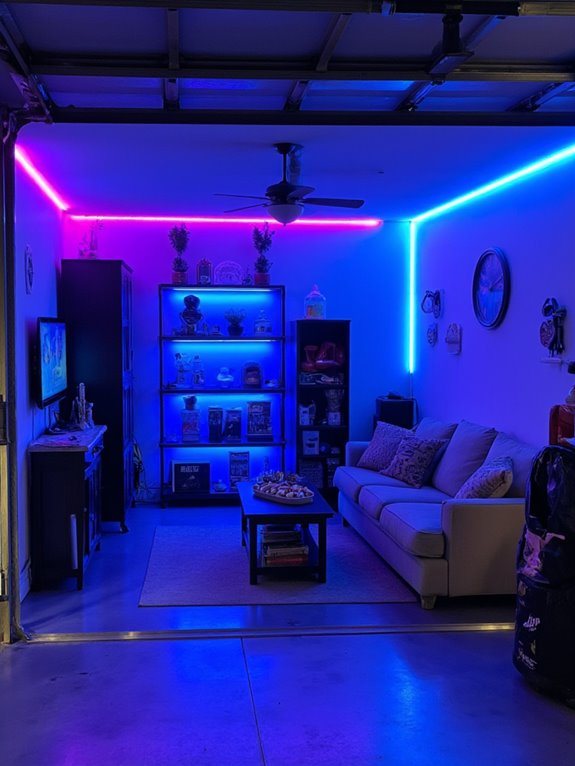 vibrant energy efficient garage lighting