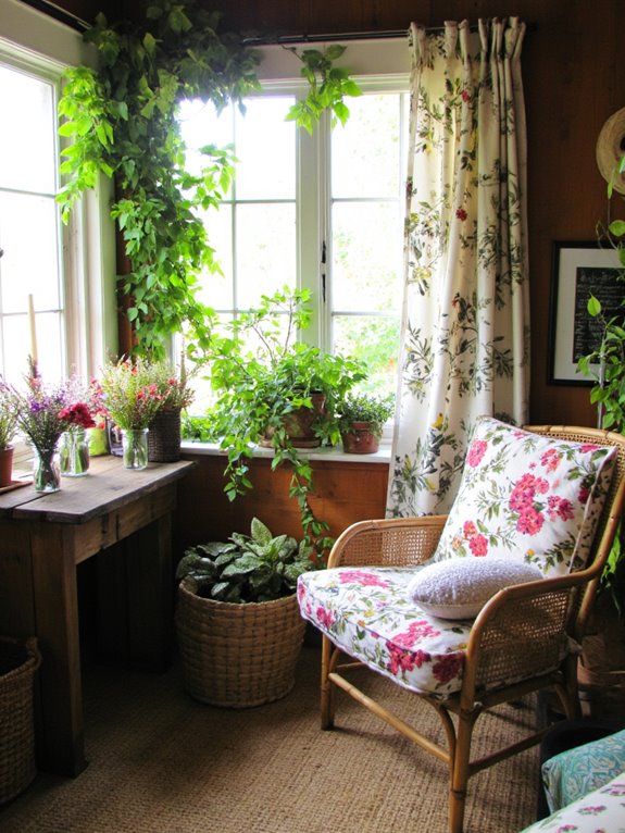 vibrant floral she shed