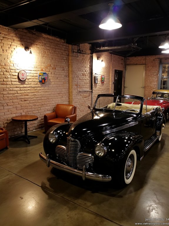 vintage car showcase lounge