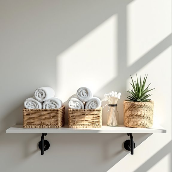 wicker bins for organization