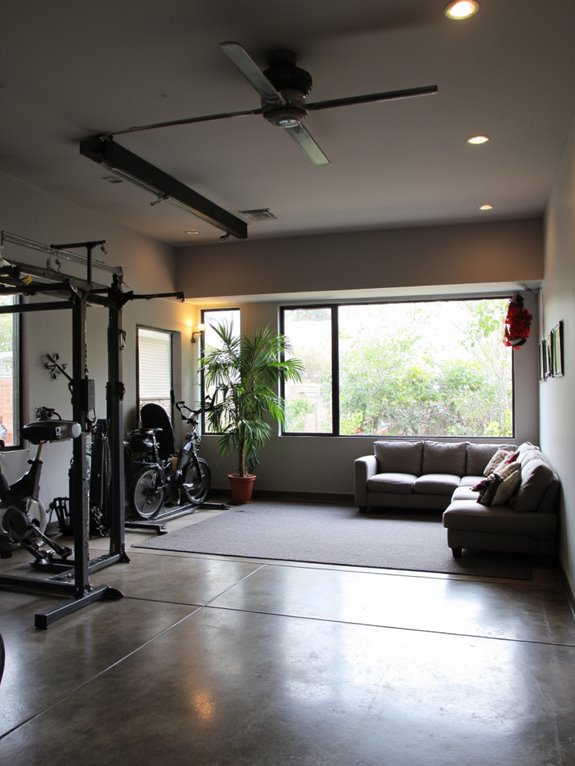 workout and relaxation space