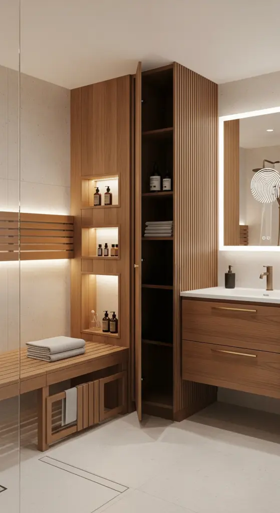 Hidden storage & built in niches