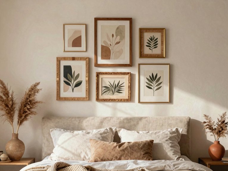 boho layered textured terracotta collage