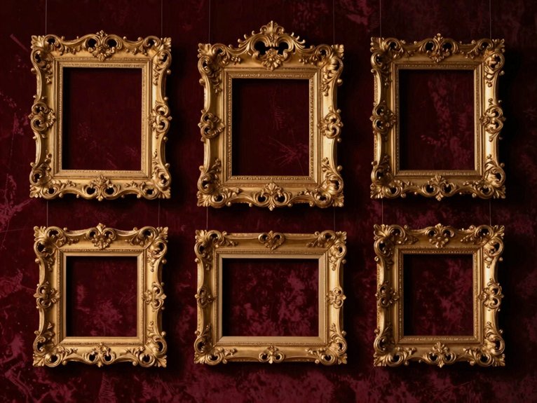 collected baroque frames arrangement