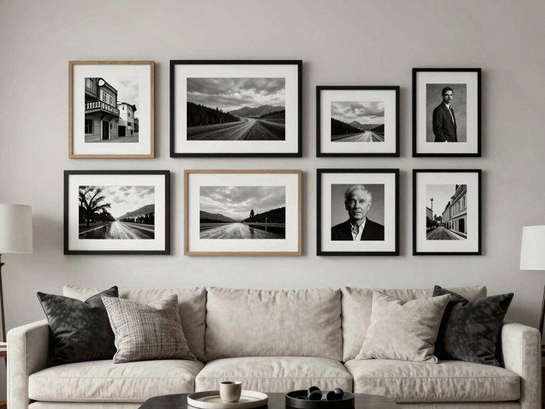 ikea frames cohesive black and white