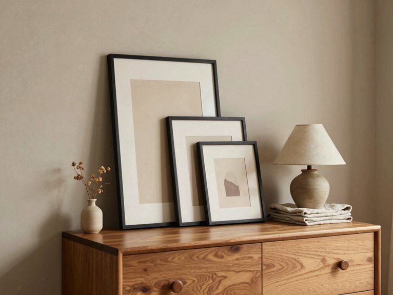 leveled layered framed dresser