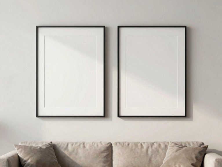 minimalist matching two frame display