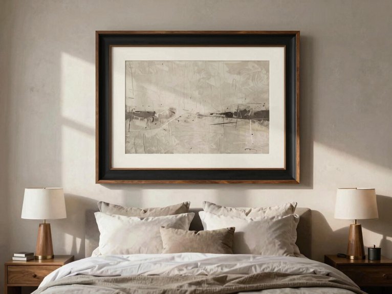 oversized affordable diy bedroom artwork